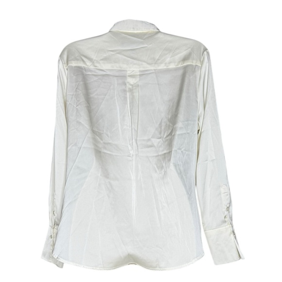 Elegant White Cream Button-Up Blouse - Picture 2 of 5